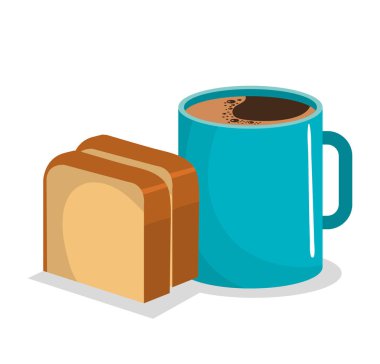 kahve ve ekmek lezzetli breakfast