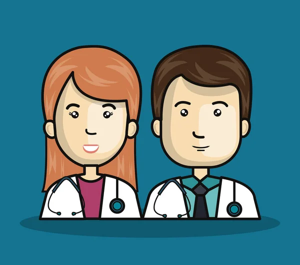 Avatar profesional de la salud icono — Vector de stock