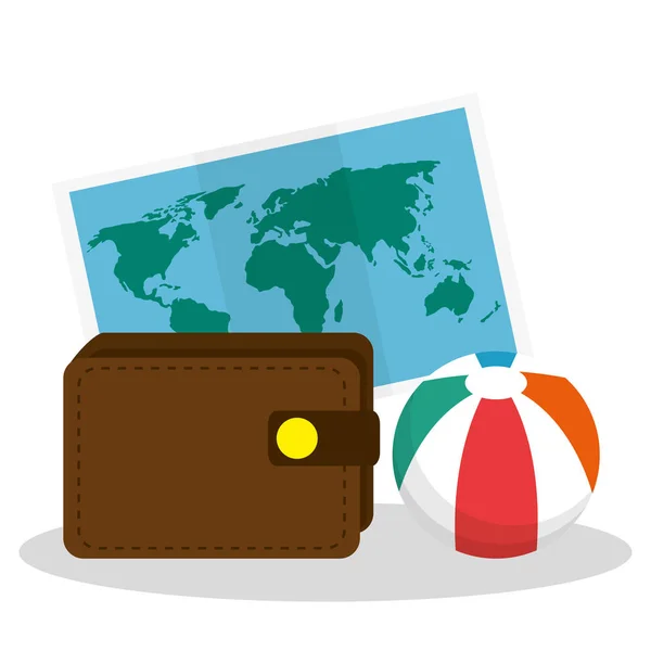 Vacations travel holidays icons — Stock Vector