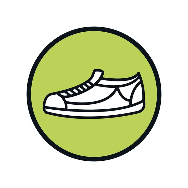 Tenisové boty izolované ikona — Stockový vektor