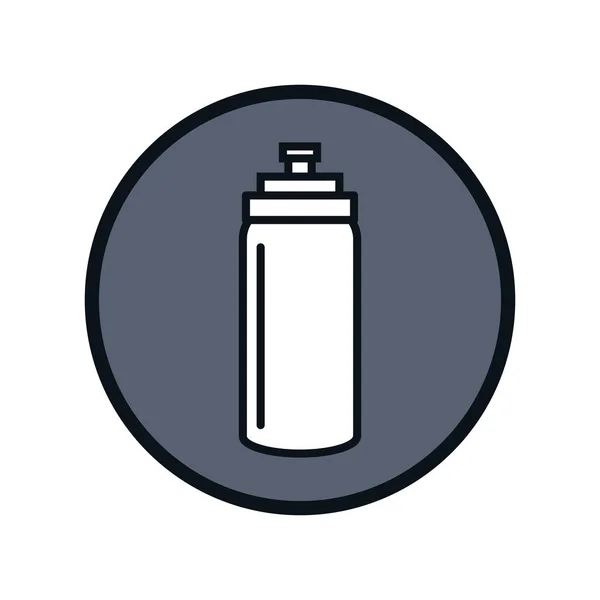 Bottiglia palestra icona isolata — Vettoriale Stock