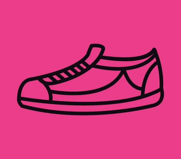 Tenis zapatos aislados icono — Archivo Imágenes Vectoriales