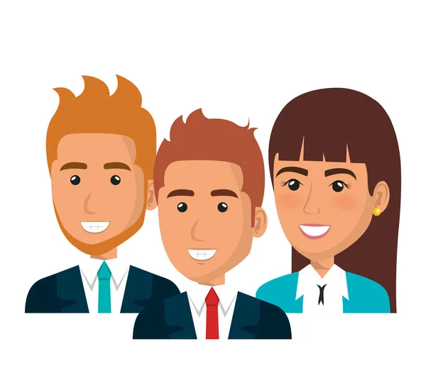 Empresários avatares personagens ícone — Vetor de Stock