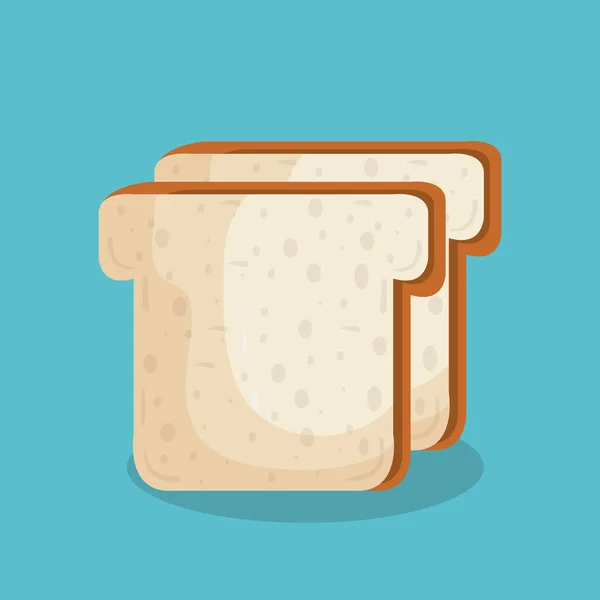 Delicioso ícone do produto de pão —  Vetores de Stock