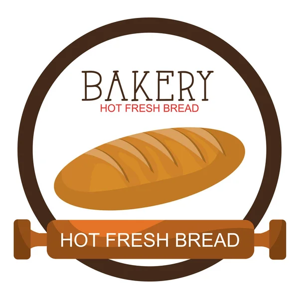 Delicioso ícone do produto de pão — Vetor de Stock