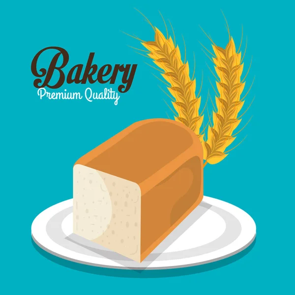 Lezzetli ekmek ürün simgesi — Stok Vektör