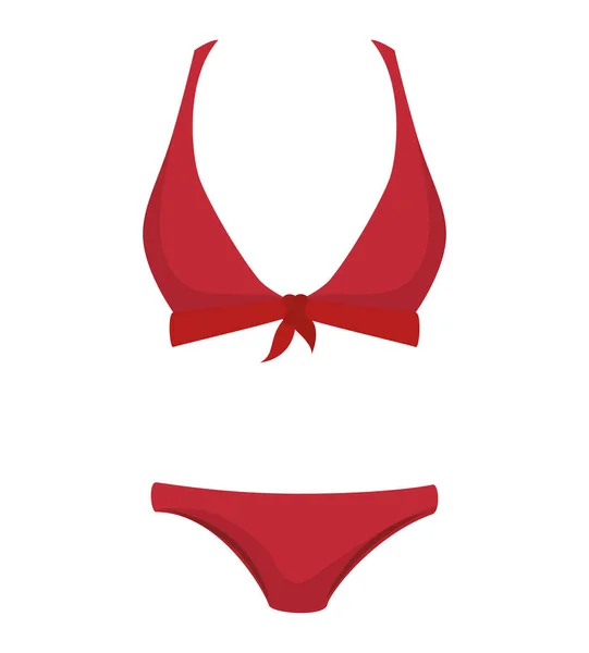 Maillot de bain bikini icône isolée — Image vectorielle