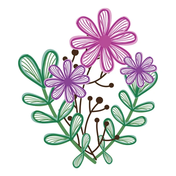 Decoración floral acuarela — Archivo Imágenes Vectoriales