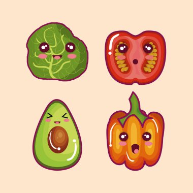 taze sebze komik karakter