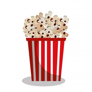 Pop corn izole simgesi