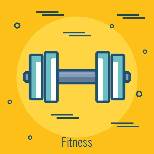 Weight lifting lifestyle icon — Stock Vector