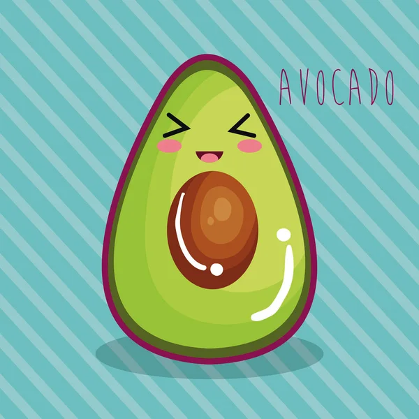 Свежий авокадо растительного характера — стоковый вектор