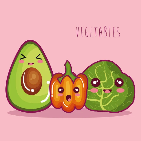 Свежие овощи смешной характер — стоковый вектор