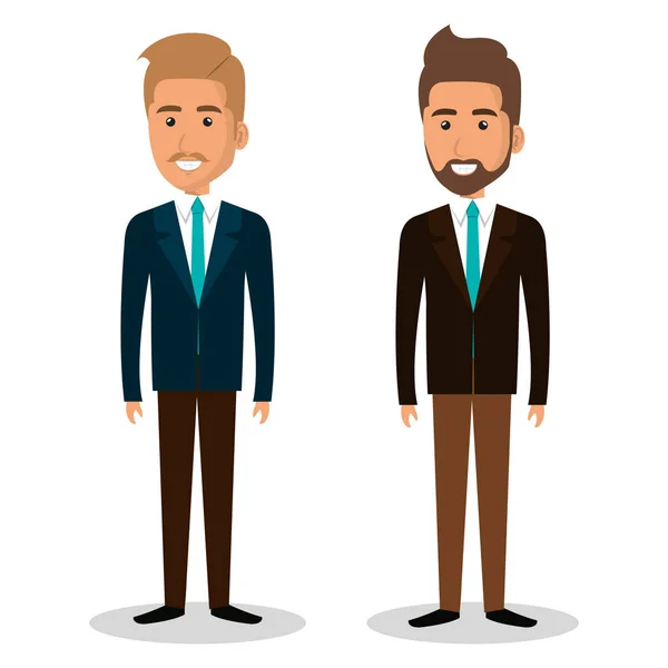 Los empresarios avatares icono de personajes — Vector de stock