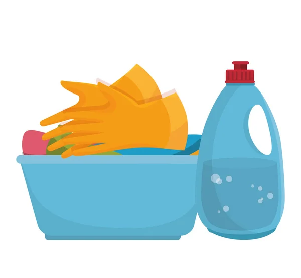 Laundry room flat icons — Stock Vector