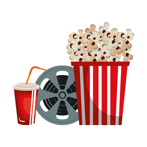 Cinema entretenimento ícones planos —  Vetores de Stock