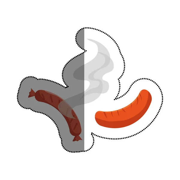 Sausage grill menu icon — Stock Vector