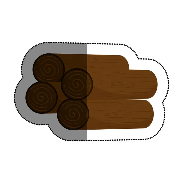 Logboeken van houten paal — Stockvector