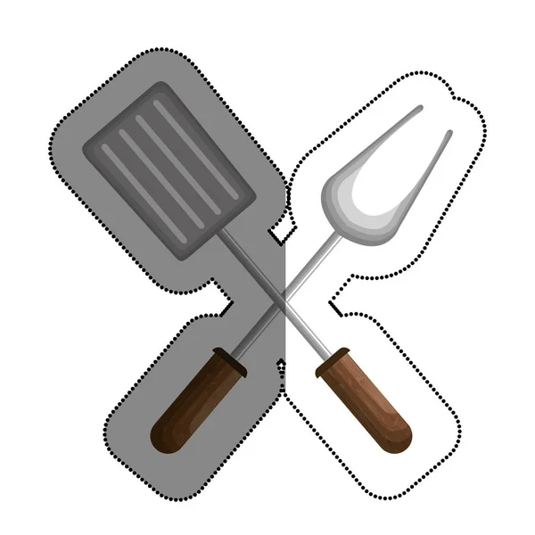 Mutfak bıçakları menü simgesi — Stok Vektör