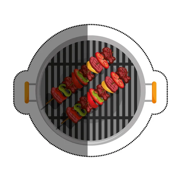 BBQ grill finom étel — Stock Vector