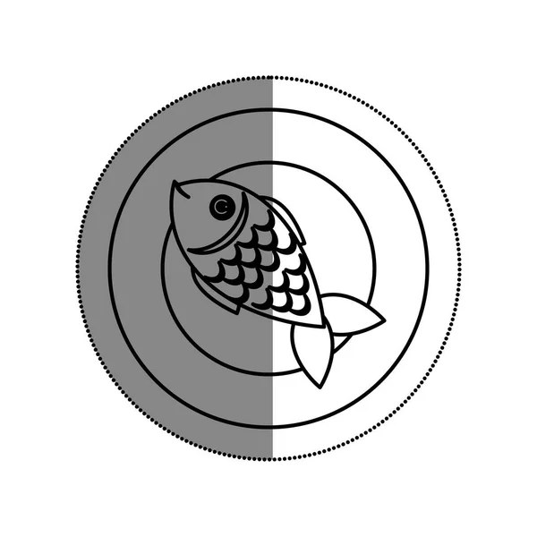 Блюдо с рыбным меню — стоковый вектор
