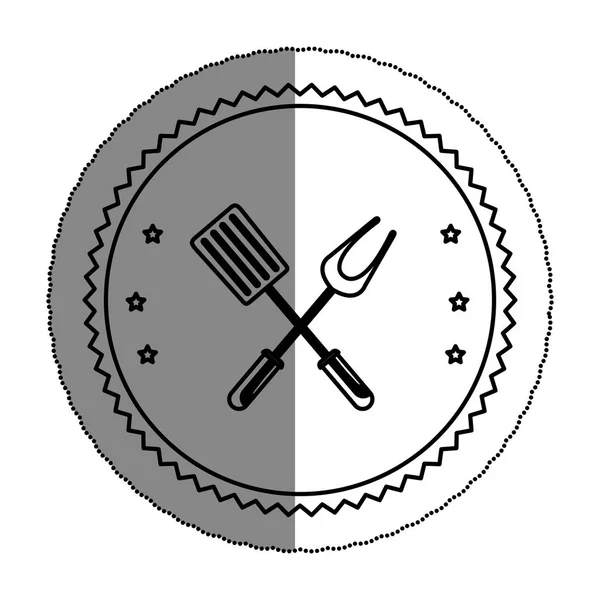 Kitchen cutlery menu icon — Stock Vector