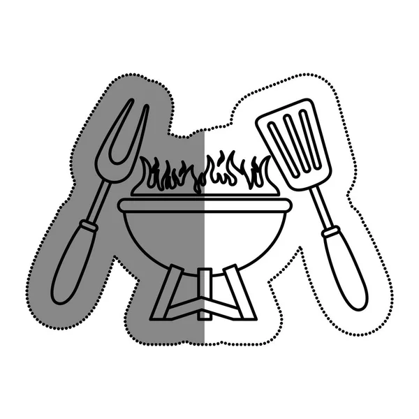 BBQ grill jedzenie pyszne — Wektor stockowy