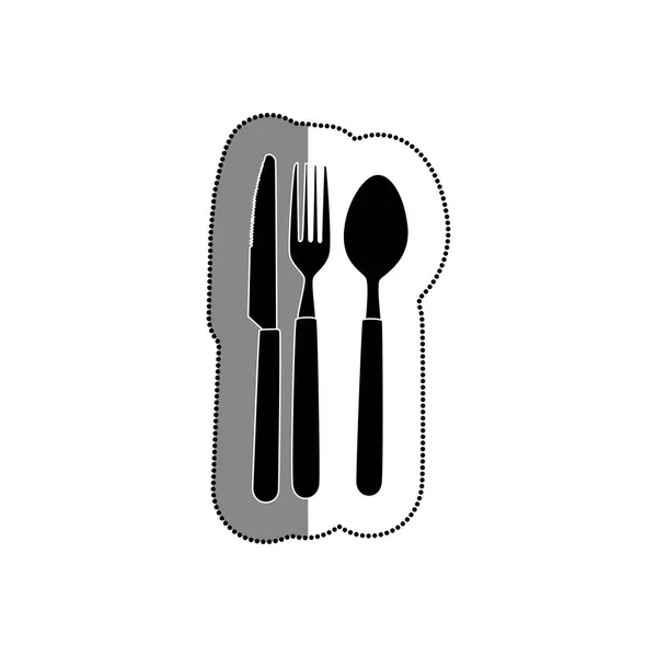 Kitchen cutlery menu icon — Stock Vector