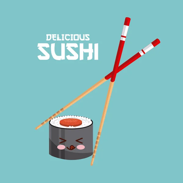 Delicioso design de sushi — Vetor de Stock