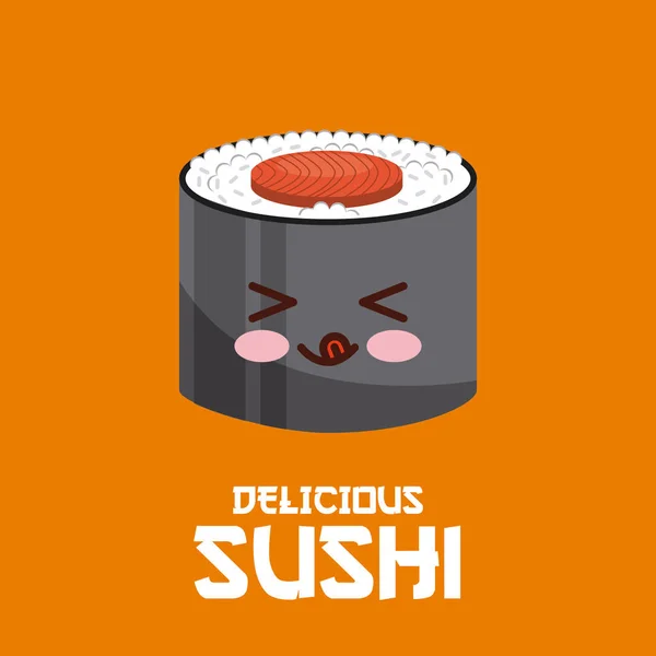 Delicioso diseño de sushi — Vector de stock