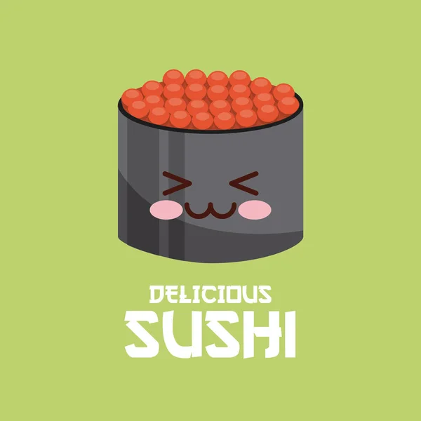 Delicious sushi desain - Stok Vektor