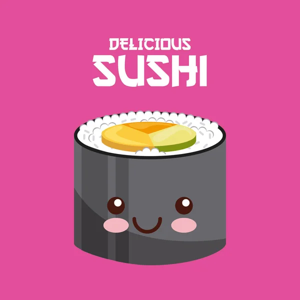 Delicioso diseño de sushi — Vector de stock