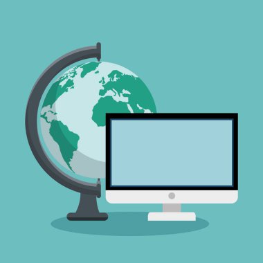 eğitim online kavramı simgeler