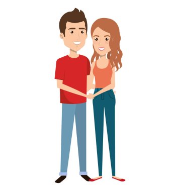 Genç çift avatarlar karakter