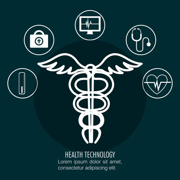 Medyczne ikona na białym tle opieki zdrowotnej — Wektor stockowy