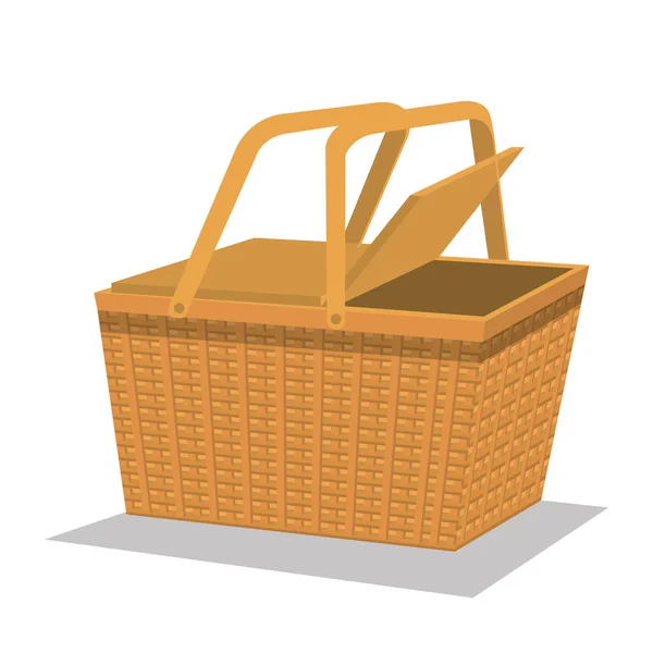 Piknikowy kosz ikona na białym tle — Wektor stockowy