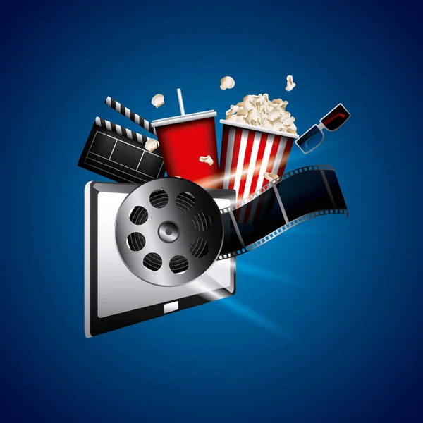 Icônes liées au cinéma — Image vectorielle