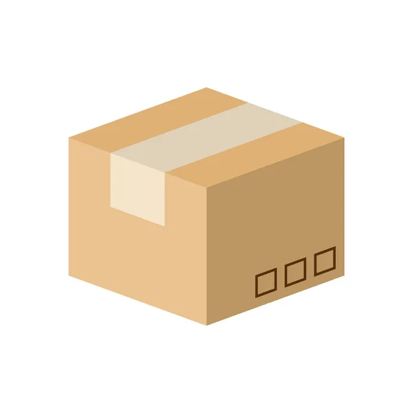 Design isometrico della scatola di cartone — Vettoriale Stock