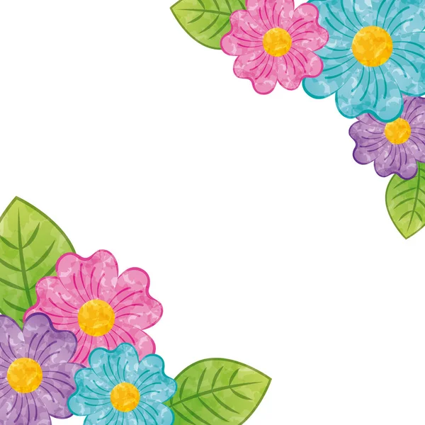 Hermoso diseño de flores — Vector de stock