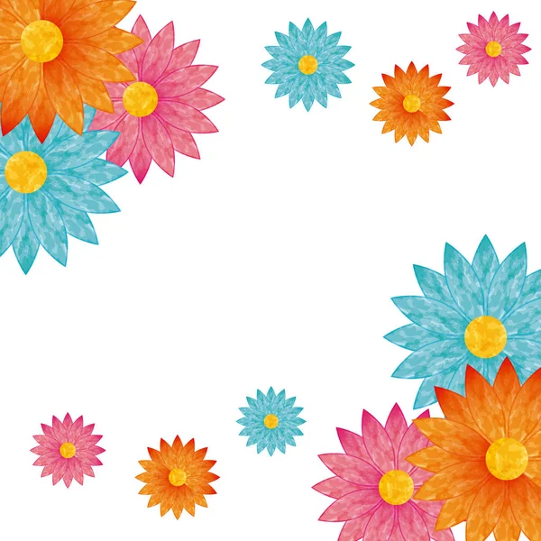 Hermoso diseño de flores — Vector de stock