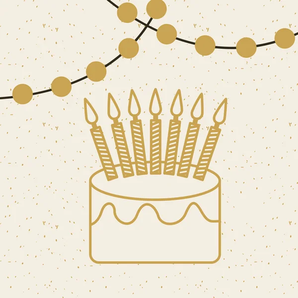 Birthday cake icon — Stock Vector