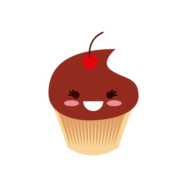 Dulce cupcake icono — Vector de stock