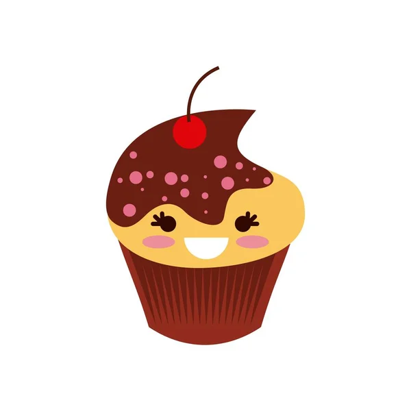 Sweet cupcake icon — Stock Vector