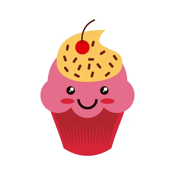 Icône cupcake doux — Image vectorielle