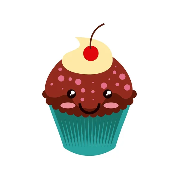 Icône cupcake doux — Image vectorielle