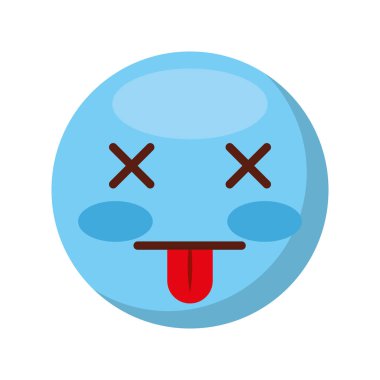 komik yüz ifade izole simgesi