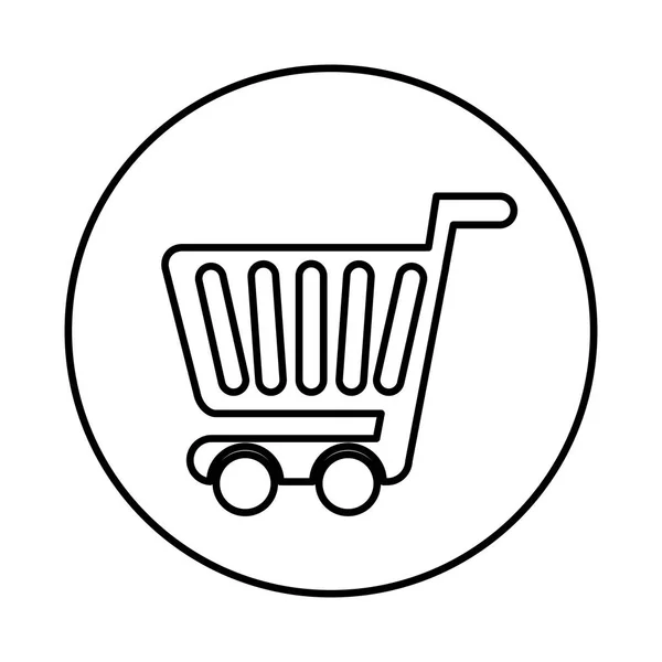 Shopping cart geïsoleerde pictogram — Stockvector