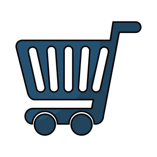 Shopping cart isolerade ikonen — Stock vektor