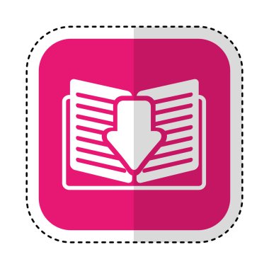 ok ile eBook indirmek izole simgesi