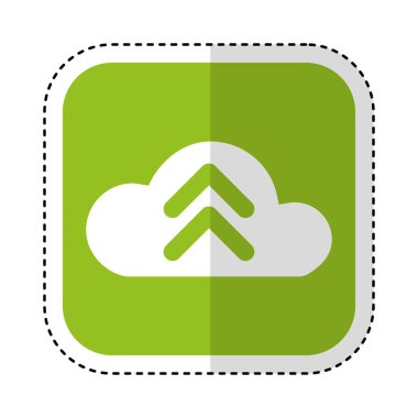 ok upload izole simgesi ile bulut